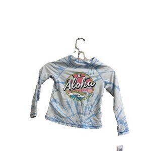 Miken Little Girls Mermaid Rash Guard in Aloha Blue  Size 6/5 NWT EE219AFA
